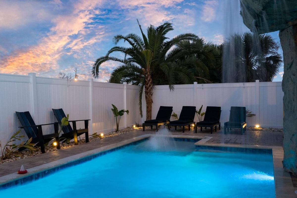 Soak And Sizzle! Pool Waterfall Games Grill Near Panama City Beach